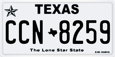 TX license plate CCN8259