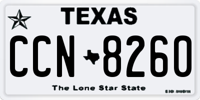 TX license plate CCN8260