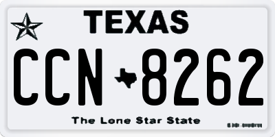 TX license plate CCN8262