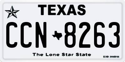 TX license plate CCN8263