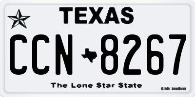 TX license plate CCN8267
