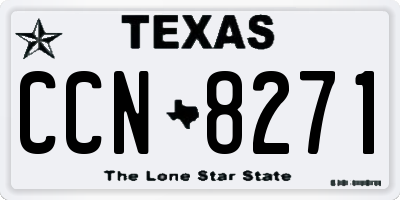 TX license plate CCN8271
