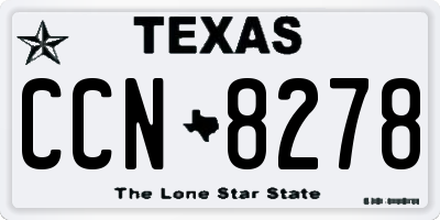 TX license plate CCN8278