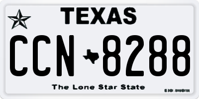 TX license plate CCN8288