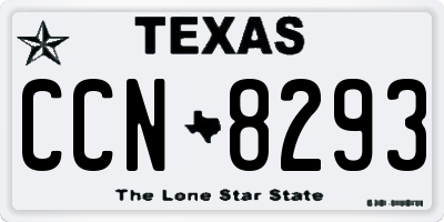TX license plate CCN8293