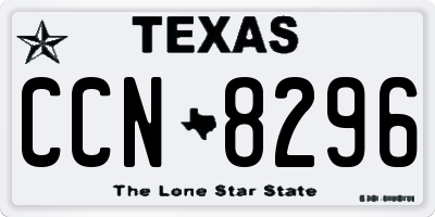 TX license plate CCN8296