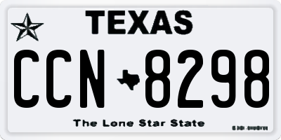 TX license plate CCN8298