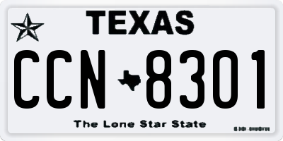TX license plate CCN8301