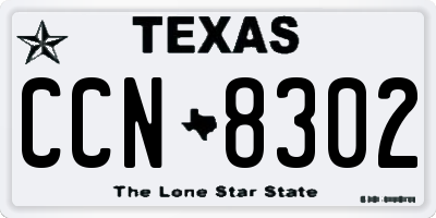 TX license plate CCN8302