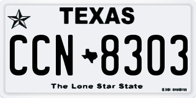 TX license plate CCN8303