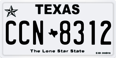 TX license plate CCN8312