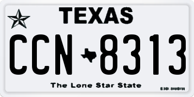 TX license plate CCN8313
