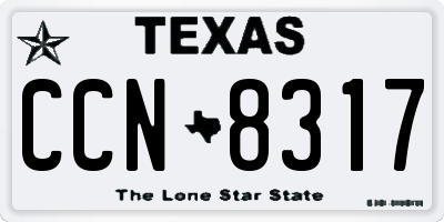 TX license plate CCN8317