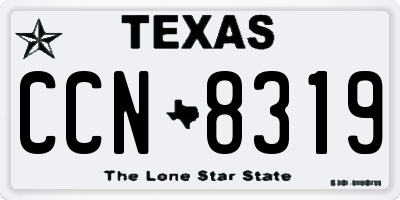 TX license plate CCN8319