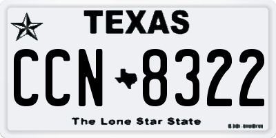 TX license plate CCN8322