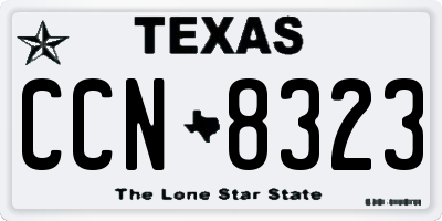 TX license plate CCN8323