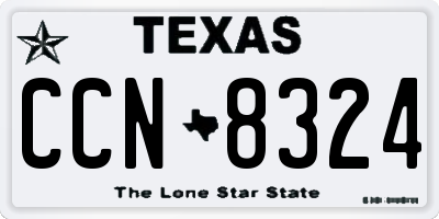 TX license plate CCN8324
