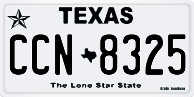 TX license plate CCN8325
