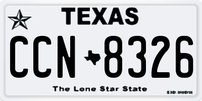 TX license plate CCN8326