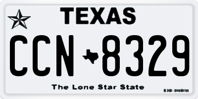 TX license plate CCN8329