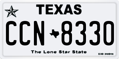 TX license plate CCN8330