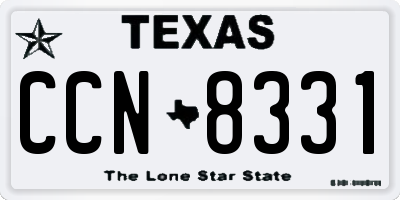 TX license plate CCN8331