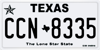 TX license plate CCN8335