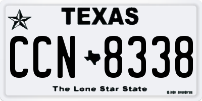 TX license plate CCN8338