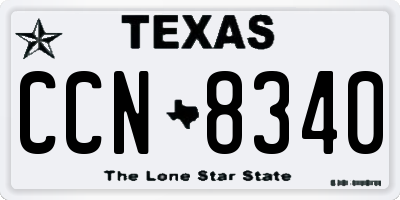 TX license plate CCN8340