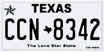 TX license plate CCN8342