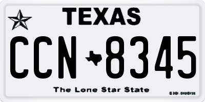 TX license plate CCN8345