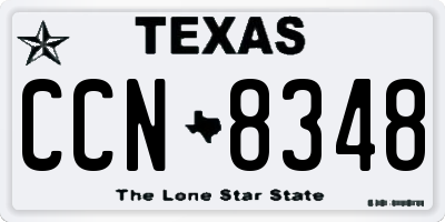 TX license plate CCN8348