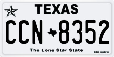 TX license plate CCN8352