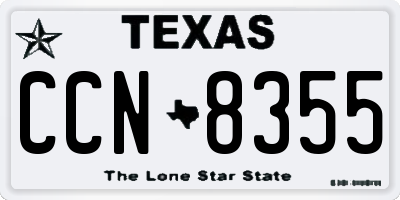 TX license plate CCN8355
