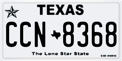 TX license plate CCN8368