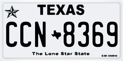 TX license plate CCN8369