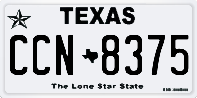 TX license plate CCN8375