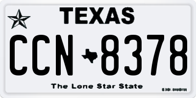 TX license plate CCN8378