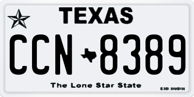 TX license plate CCN8389