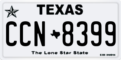 TX license plate CCN8399