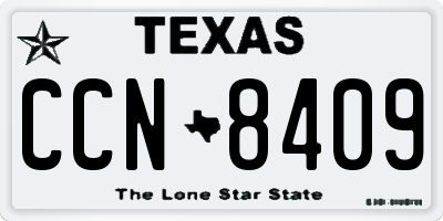 TX license plate CCN8409