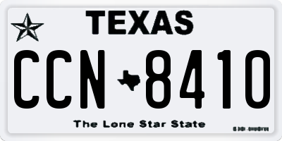 TX license plate CCN8410