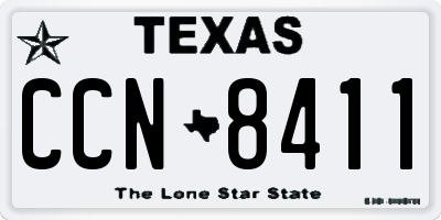TX license plate CCN8411