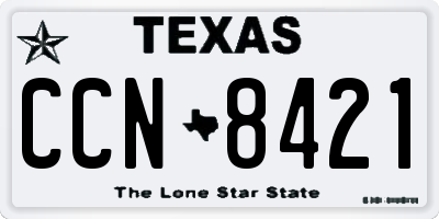 TX license plate CCN8421