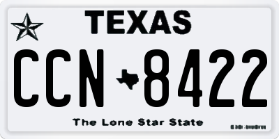 TX license plate CCN8422