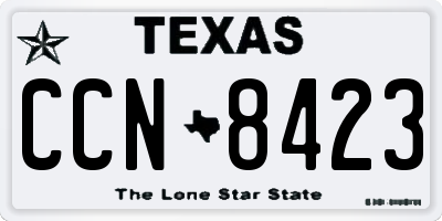 TX license plate CCN8423