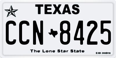 TX license plate CCN8425