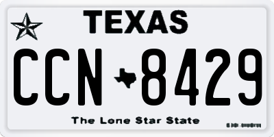 TX license plate CCN8429