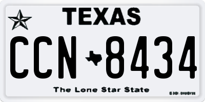 TX license plate CCN8434