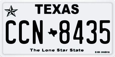 TX license plate CCN8435